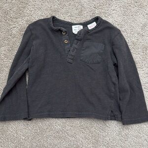 Zara Kids Charcoal Long Sleeve Tee
